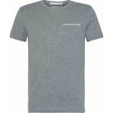 Calvin Klein Ck Erkek Chest Institutional Slim Kısa Kollu T-Shirt - Gri