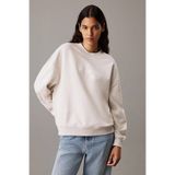 Calvin Klein CK Jeans Glossy Monologo Regular Crewneck Sweatshirt, M, J20J224724PDH, Gri, kadın