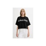 Calvin Klein Ck Lv044c903g A-ss Boxy Logo Graphic Tee T-shirt, XS, LV044C903GVE0, Mavi, Kadın