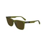 Calvin Klein CKJ 24601S 309 54 Dikdörtgen Yeşil Şeffaf Unisex Güneş Gözlüğü