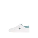 Calvin Klein classic cupsole low laceup lth Erkek Spor Ayakkabı bright white/oil blue 45