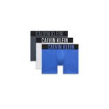 Calvin Klein Çok Renkli Boxer 3'lü Paket, S, 000NB3609AZD9, Turbulence/White/Iris Bliss, erkek