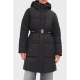 Calvin Klein Comfort Fit Logo Kemerli Uzun Şişme Mont J20J224122BEH Bayan Mont J20J224122 Beh - Siyah - XL