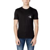 Calvin Klein Core Monologo kısa kollu erkek tişörtü, yuvarlak yaka, Siyah (Ck Black), L