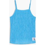 Calvin Klein Crınkle Strap Top Kadın Mavi T-Shirt - 12