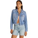 Calvin Klein cropped 90's denim trucker Kadın Ceket Denim Light L