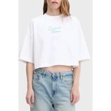 Calvin Klein D1 Collection Kadın Beyaz Crop T-shirt LV047C202G-YAA