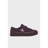 Calvin Klein Deri Karışımlı Logolu Sneaker Ayakkabı HW0HW03088VH2 Bayan Ayakkabı HW0HW03088 Vh2 - Mürdüm