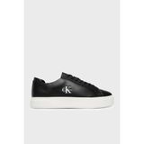 Calvin Klein Deri Logolu Kalın Tabanlı Sneaker Ayakkabı YM0YM01460BEH Erkek Ayakkabı YM0YM01460 Beh - Siyah
