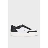 Calvin Klein Deri Logolu Sneaker Ayakkabı HM0HM0232601W Erkek Ayakkabı HM0HM02326 01W - Beyaz - Siyah