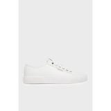 Calvin Klein Deri Logolu Sneaker Ayakkabı HW0HW030770K4 Bayan Ayakkabı HW0HW03077 0k4 - Beyaz