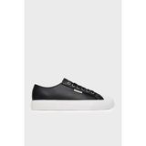 Calvin Klein Deri Logolu Sneaker Ayakkabı HW0HW03077BEH Bayan Ayakkabı HW0HW03077 Beh - 2J9-Siyah
