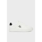 Calvin Klein Deri Logolu Sneaker Ayakkabı YM0YM0136901W Erkek Ayakkabı YM0YM01369 01W - Beyaz - Siyah