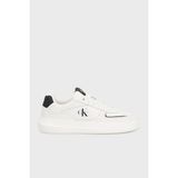 Calvin Klein Deri Logolu Sneaker Ayakkabı YM0YM0142601W Erkek Ayakkabı YM0YM01426 01W - Beyaz - Siyah