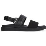 Calvin Klein Deri Siyah Erkek Sandalet Back Strap W/ Buckle Logo Rahat Tasarım Özelliği