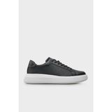 Calvin Klein Deri Sneaker Ayakkabı HM0HM014290GM Erkek Ayakkabı HM0HM01429 0gm - Siyah