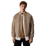 Calvin Klein Dolgulu Nylon Bomber Ceket, XS, 00040EM524-PAV, BRINDLE, Erkek