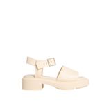 Calvin Klein Ekru Kadın Deri Sandalet CHUNKY SANDAL LTH MG
