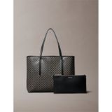 Calvin Klein Emblem Aop Small Tote Kadın Siyah Çanta-9167 Siyah