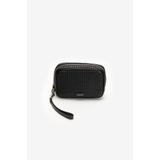 Calvin Klein Embossed Woven Zip Pouch Erkek Cüzdan Siyah