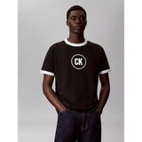 Calvin Klein Erkek %100 Pamuklu Logo Detaylı Bisiklet Yaka Kısa Kollu Siyah T-Shirt LV04RF821G-UB1 - XL