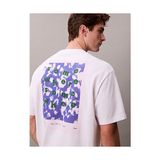 Calvin Klein Erkek 16S Calvin T-Shirt - İnci Beyazı - M