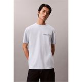 Calvin Klein Erkek 20S March Graphic Seasonal Fashi Bisiklet Yaka T-Shirt Mavi