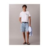 Calvin Klein Erkek 30S Grafik Detaylı T-Shirt - Açık Beyaz - 2XL