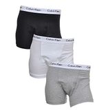 Calvin Klein Erkek 3'Lü Boxer, Siyah,Gri,Beyaz, S