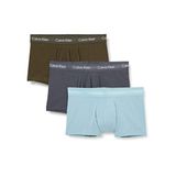 Calvin Klein Erkek 3'lü Düşük Bel Boxer, Çok Renkli, S