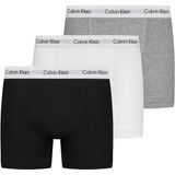 Calvin Klein Erkek 3'lü Paket Şort, Çok Renkli (Siyah/Beyaz/Grimsi Eflatun), S