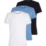 Calvin Klein Erkek 3'lü paket tişört, kısa kollu, bisiklet yaka, basic, Mavi (Black W Blue Descent Emb/Blue Desce), M