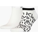 Calvin Klein Erkek Beyaz Calvin Klein Ck Men Sneaker 2p All Over Prınt Erkek Beyaz Çorap - 39 - 00-Beyaz