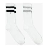 Calvin Klein Erkek Beyaz Calvin Klein Ck Men Sock 2p Strıp, 004 Beyaz Erkek 2'li Çorap - 43 - 46