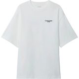 Calvin Klein Erkek Beyaz Calvin Klein Logo Back Prınt T-Sh, Yaf, S Beyaz Erkek T-Shirt - XL