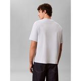 Calvin Klein Erkek Beyaz Calvin Klein Ss 16S Lınen Applıqu, Cıq Beyaz Erkek T-Shirt