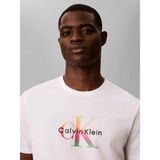 Calvin Klein Erkek Beyaz Calvin Klein Ss 20S Ck PRIDE26 Gr, Yaa Beyaz Erkek T-Shirt - M