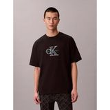 Calvin Klein Erkek Bisiklet Yaka Kısa Kol Ck Yazı Desen Pamuklu Siyah T-Shirt LV04RE815G-UB1