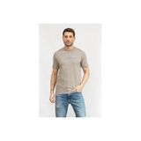 Calvin Klein Erkek Bisiklet Yaka T-Shirt, Gri, L Beden