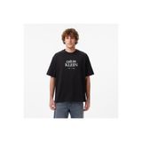 Calvin Klein Erkek Bisiklet Yaka Yazı Desenli Kısa Kollu Siyah T-Shirt