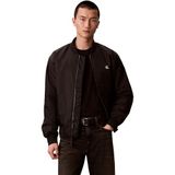 Calvin Klein Erkek Bomber Ceket Jeans Hero Fermuarlı, Siyah, XXL