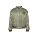 Calvin Klein Erkek Bomber Ceket, Marka Logolu, Su Geçirmez, Yeşil, L Beden