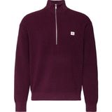 Calvin Klein Erkek Bordo Calvin Klein Ls Ez Cotton Waffle Quarter Zıp Erkek Bordo Sweatshirt