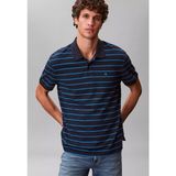 Calvin Klein Erkek Çizgili Desen Kısa Kol Regular Fit Pamuklu Lacivert Polo Yaka T-Shirt LV04RF216G-CEF