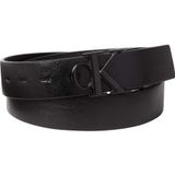 Calvin Klein Erkek Ck Buckle Tumbled Kemer,Siyah 110 Cm