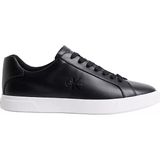 Calvin Klein Erkek Ck Logo Kabartmalı Düşük Bilekli Deri Siyah Sneaker HM0HM02123-BEH