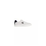 Calvin Klein Erkek CK Logolu Düşük Bilekli Süet Beyaz Sneaker