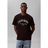 Calvin Klein Erkek Ck Yazı Detay Kısa Kol Bisiklet Yaka Siyah T-Shirt LV04RF820G-UB1 - 2XL