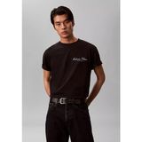 Calvin Klein Erkek Ck Yazı Detay Kısa Kol Bisiklet Yaka Siyah T-Shirt LV04RF822G-UB1 - 2XL