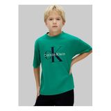Calvin Klein Erkek Çocuk Baskılı T-Shirt, 12 Yaş, 5003345655, Yeşil, Erkek Çocuk